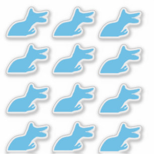 Blauer Dinosaurier Tyrannosaurier Vinyl-Aufkleber Aufkleber