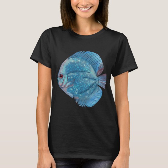 Blauer Diskusfisch T-Shirt (Vorderseite)