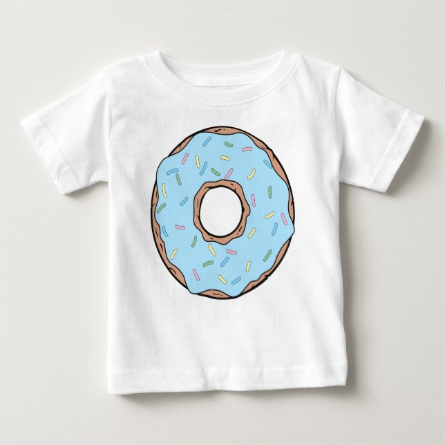 Blauer Donut, Doughnut, Eisen, Sprinklen, Zuckergu Baby T-shirt (Vorderseite)
