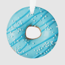 Blauer Donut gedruckte Acrylschmuck
