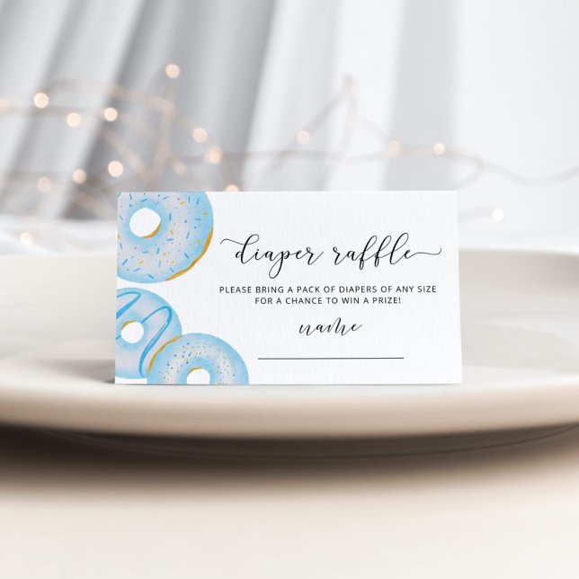 Blauer Donuts Gewinnschein Begleitkarte (Von Creator hochgeladen)