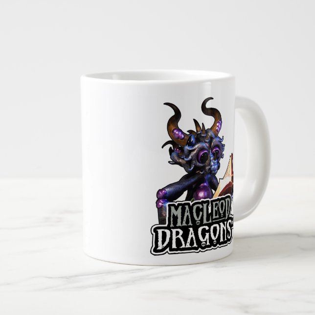 Blauer Drache 20oz MD. Riesige Tasse (Vorderseite Rechts)