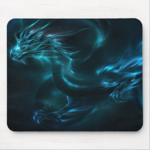 blauer Drache abstrakt Mousepad