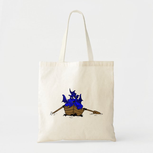 Blauer Drache auf Boot Tragetasche (Vorne)