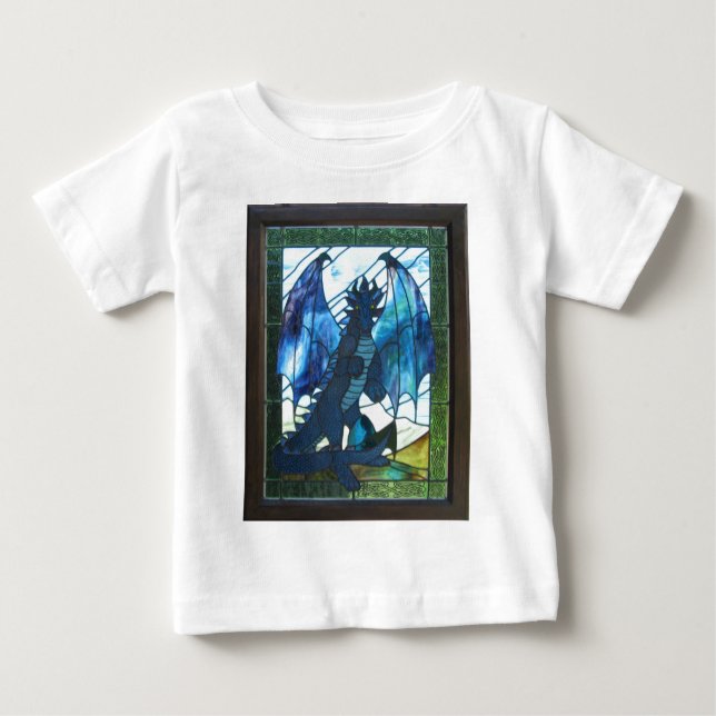Blauer Drache Baby T-shirt (Vorderseite)