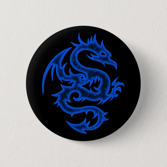 BLAUER DRACHE BUTTON (Vorderseite)
