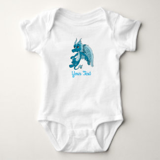 Blauer Drache Cartoon Baby Bodysuit Strampler