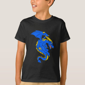 Blauer Drache der Kindergröße T-Shirt