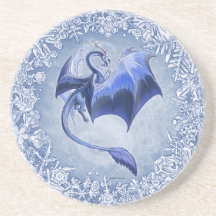 Blauer Drache der Winterfantasy Naturkunst