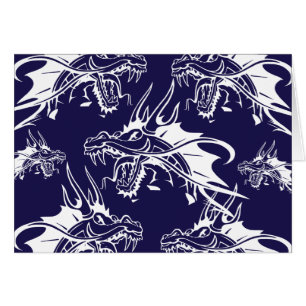 Blauer Drache-Fabelwesen-Fantasie-Entwurf