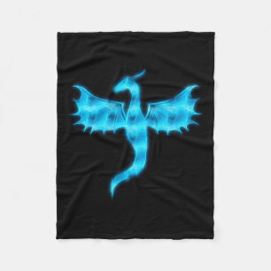 Blauer Drache Fleecedecke
