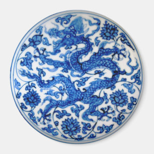 Blauer Drache Magnet