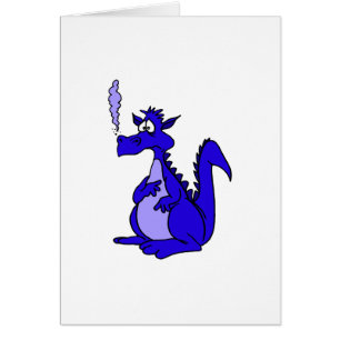 Blauer Drache mit Rauch