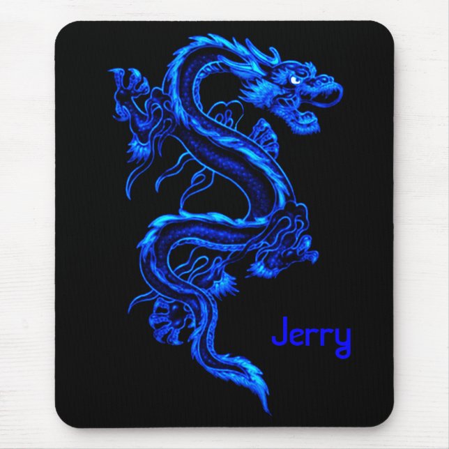 Blauer Drache Mousepad (Vorne)