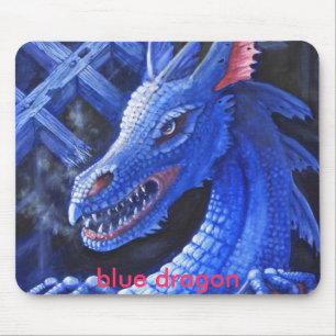 Blauer Drache Mousepad