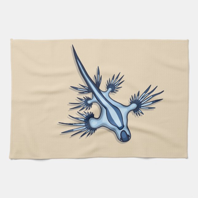 Blauer Drache Nudibranch Küchentuch (Horizontal)