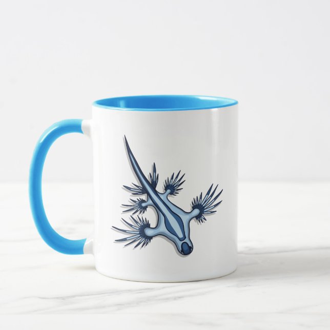 Blauer Drache Nudibranch Tasse (Links)