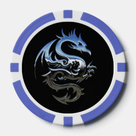 Blauer Drache Poker Chip