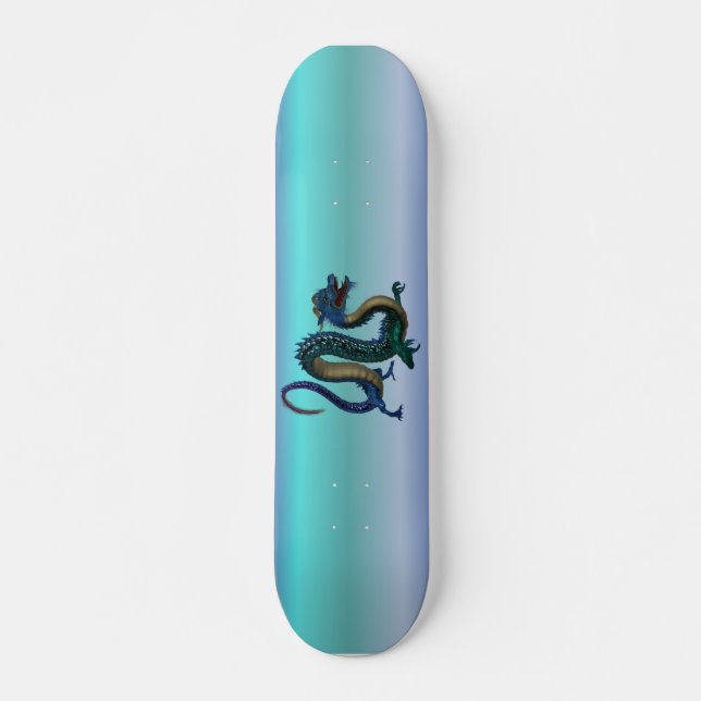 Blauer Drache Skateboard (Vorne)