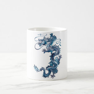 Blauer Drache Tasse