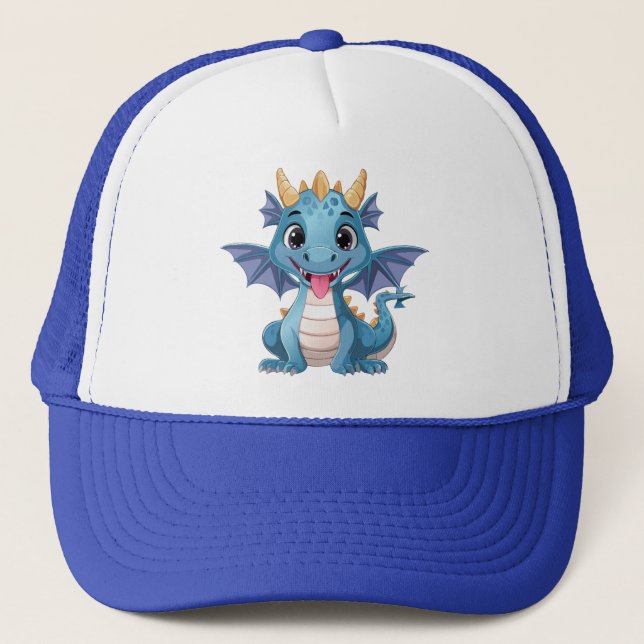 blauer Drache Truckerkappe (Vorderseite)