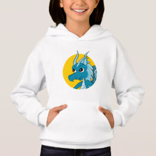 Blauer Drachenfisch-Cartoon Hoodie