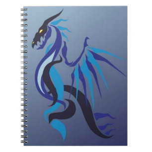 Blauer Drachenflame Notizblock