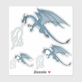 Blauer Drachenspitzel Aufkleber