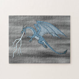 Blauer Drachenspitzel Puzzle