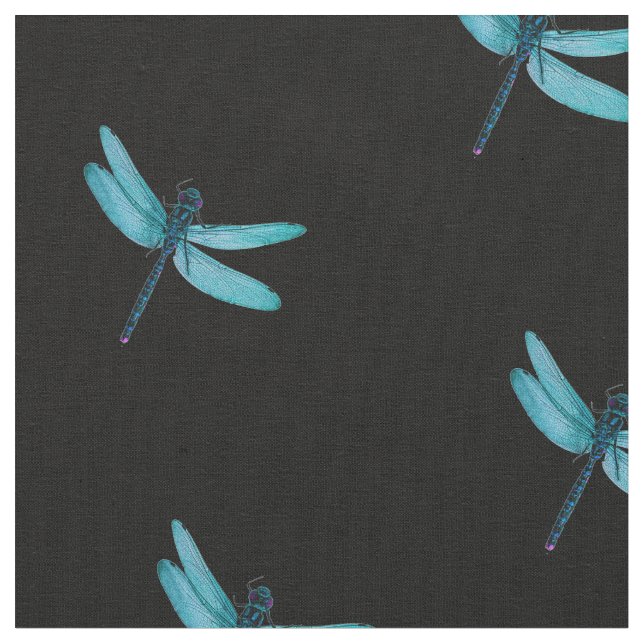 Blauer Dragonfly Fabric Stoff (Nahaufnahme)