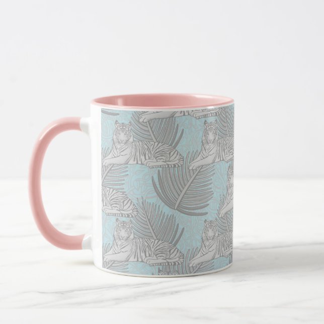 Blauer Dschungel-Tiger-Muster Tasse (Links)