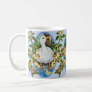 Blauer Duck & Ducklings Frühlingsapfel blüht Kaffeetasse
