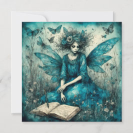 Blauer Duschkopf Einladung