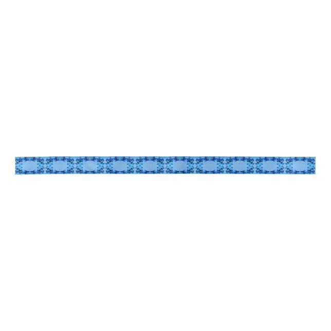 Blauer Dye Herz Satinband (Vorderseite)