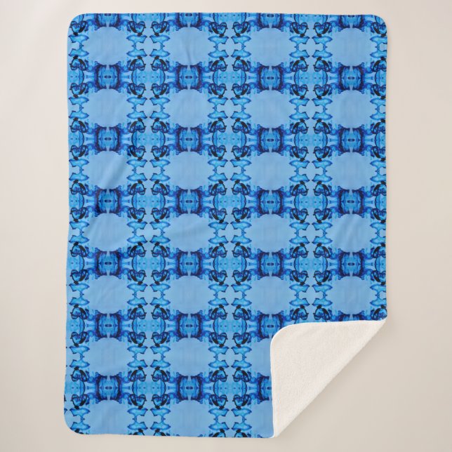 Blauer Dye Herz Sherpadecke (Vorderseite)