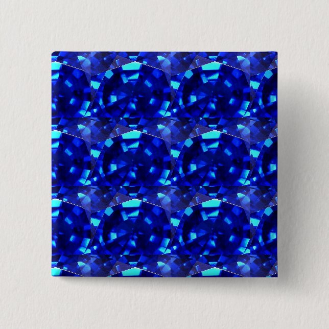 blauer Edelstein Button (Vorderseite)