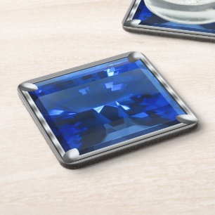 Blauer Edelstein Getränkeuntersetzer