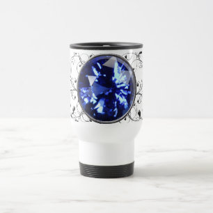 Blauer Edelstein Reisebecher