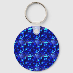 blauer Edelstein Schlüsselanhänger