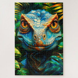 Blauer Eidechse Puzzle