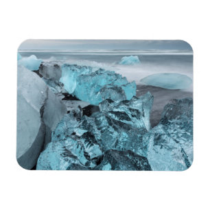 Blauer Eis auf Strand Landschaft, Island Magnet