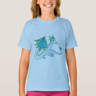 Blauer Eis-Drache-T - Shirt