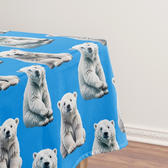 Blauer Eisbär-Musterentwurf  Tischdecke (Von Creator hochgeladen)