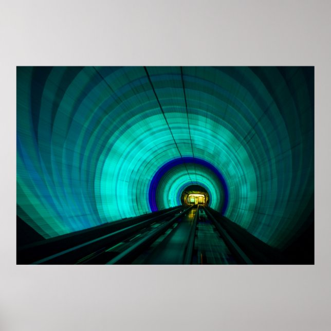 Blauer Eisenbahntunnel, Singapur Poster (Vorne)