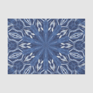 Blauer Eisentwurf Seidenpapier