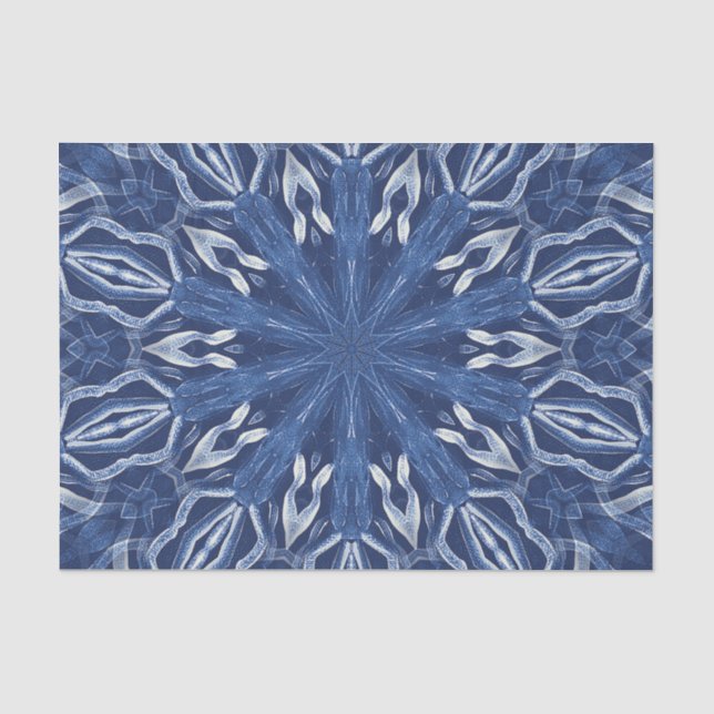 Blauer Eisentwurf Seidenpapier (Vorderseite)
