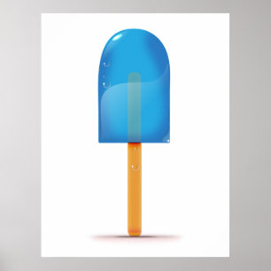 Blauer Eislutscher Poster
