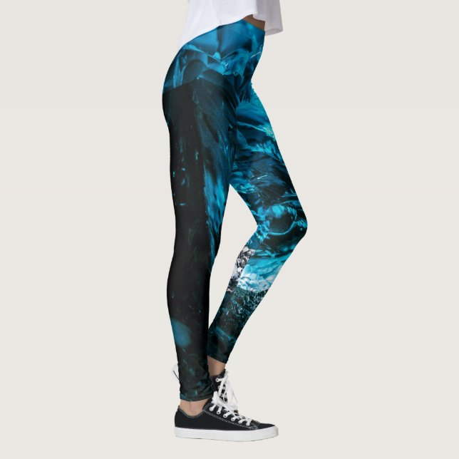 Blauer Eisvorsprung Leggings (Rechts)