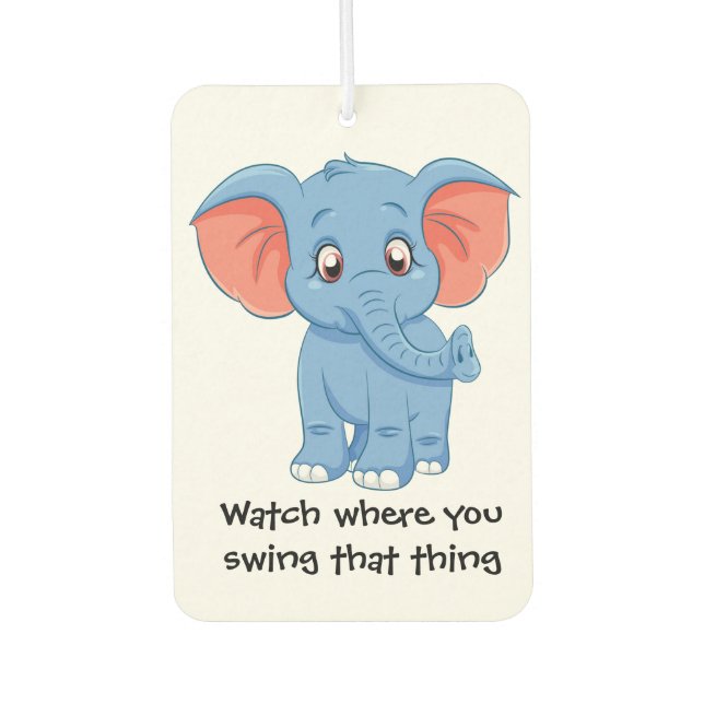 Blauer Elefant  Autolufterfrischer (Vorderseite)
