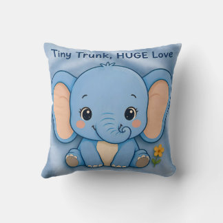 ~ BLAUER ELEFANT ~ Kleiner Rüssel, große Liebe ~ Kissen